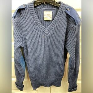 Brigade Quartermasters Woolly Pully Blue 100% Wool Sweater Med (40) USAF Blue